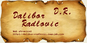 Dalibor Radlović vizit kartica
